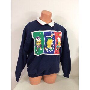Vintage Spumoni By Franko Sweatshirt Cats Golfing Womens Medium